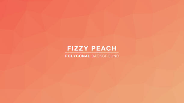 polygonale kohlensäurehaltige pfirsich - peach dark peaches backgrounds stock-grafiken, -clipart, -cartoons und -symbole