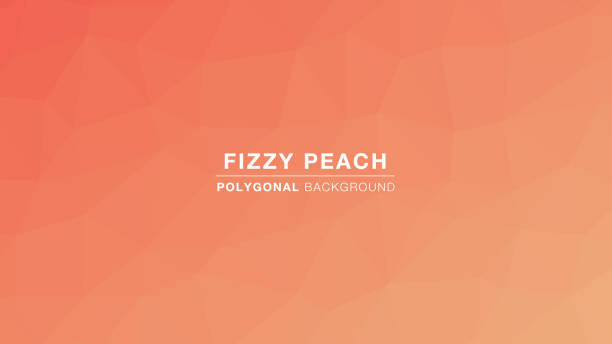 ilustrações de stock, clip art, desenhos animados e ícones de fizzy peach polygonal - peach dark peaches backgrounds