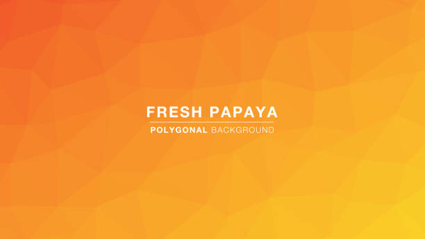 ilustrações de stock, clip art, desenhos animados e ícones de fresh papaya polygonal - peach dark peaches backgrounds