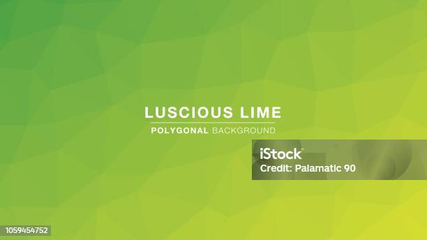 Luscious Lime Polygonal Stock Illustration - Download Image Now - Green Color, Backgrounds, Pattern