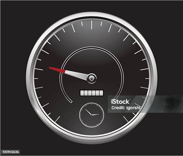 Simple Speedometer With No Markings Stock Illustration - Download Image ...
