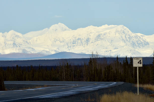 Richardson Highway Alaska stock photo
