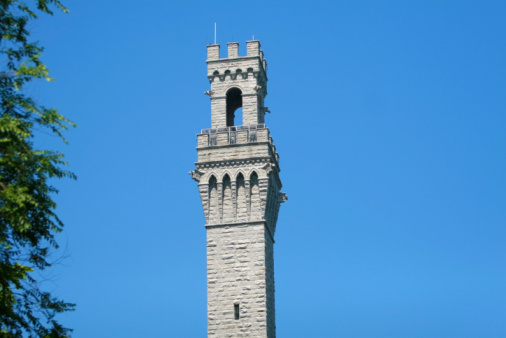 The Pilgrim Monument in Provincetown marks a significant moment in American History when the Mayflower landed.