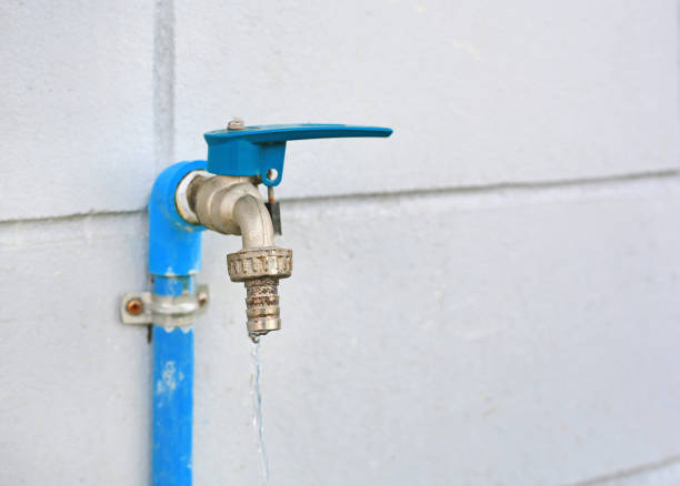 istock Water leak out from faucet. 1059461738
