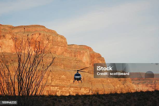 Helicopter Landing At Grand Canyon 2 Stock Photo - Download Image Now - Arizona, Barren, Canyon