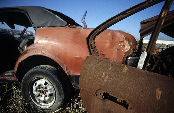 istock Old cars in breakers yard, Turkey, Istanbul 105946389