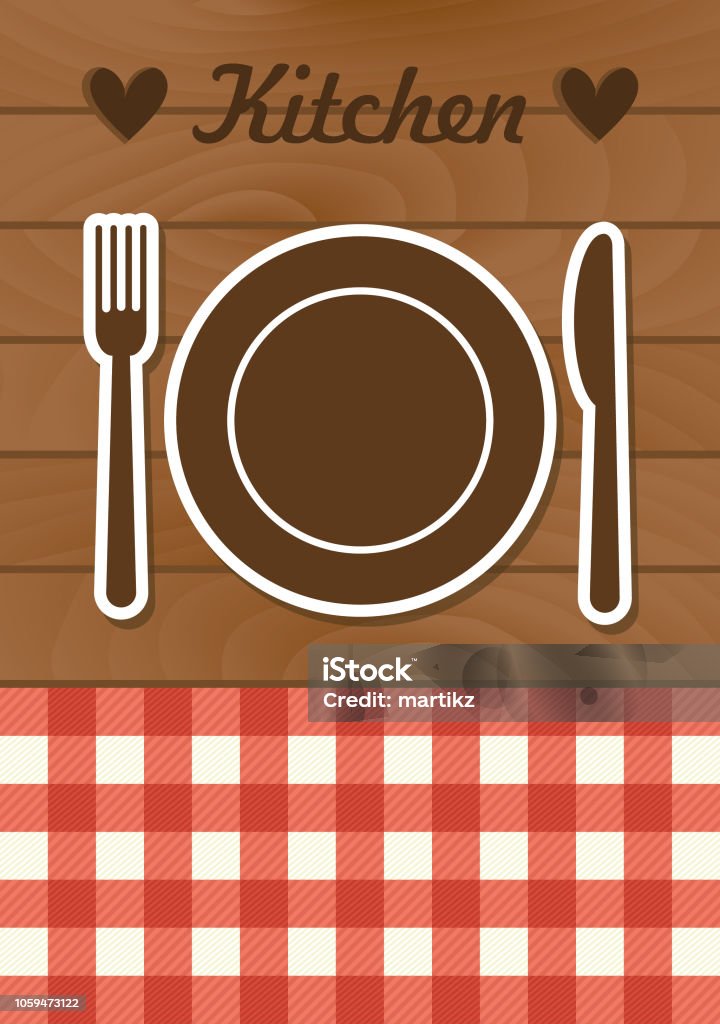 Kitchen Card Design Vector Illustration Stock Illustration - Download ...