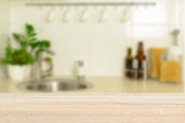 istock Table top and blur interior of background 1059491730