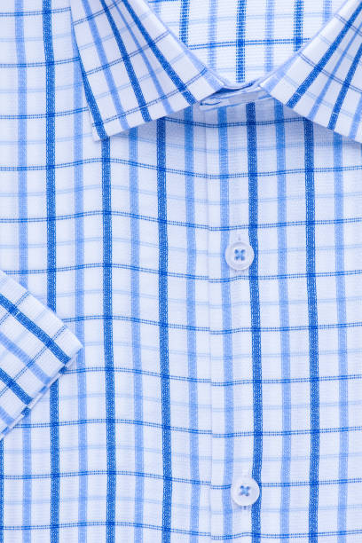 camisa, vista superior - isolated remote plaid nobody - fotografias e filmes do acervo