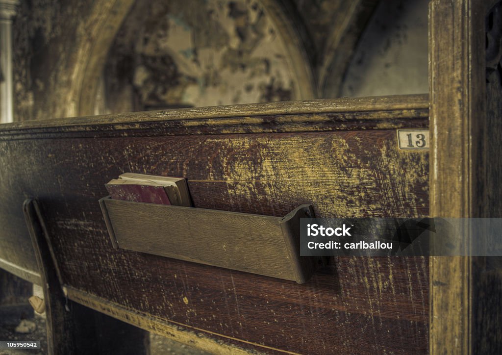 Hinário Hymnary Hymnbook em abandonado Igreja - Royalty-free Abandonado Foto de stock
