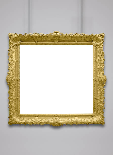 istock Golden vintage frame isolated on white background (All clipping paths included) 1059505846