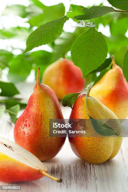Delicious Red Pears Just Picked Stock Photo - Download Image Now - Close-up, Color Image, Cross Section