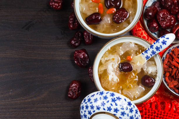 istock Peach gum and tremella soup 1059513204