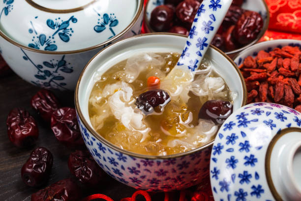 istock Peach gum and tremella soup 1059513226