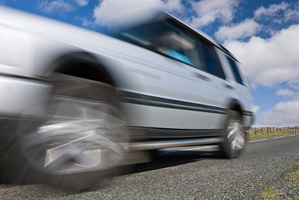 istock Speeding car 4x4 on mountain road 105951548