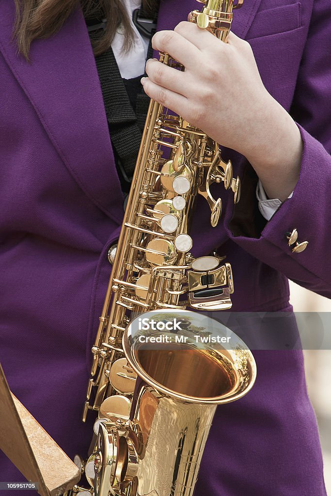 색소폰 게임하기 - 로열티 프리 Brass Band 스톡 사진