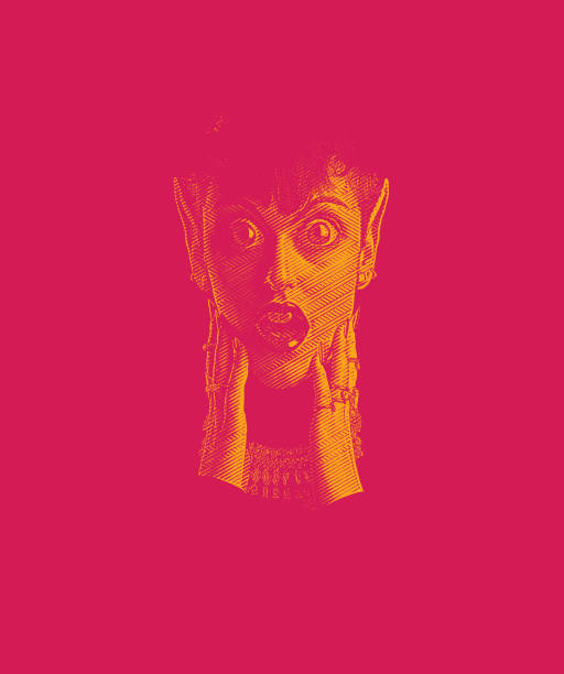 istock Scary Woman Monster with terrified facial expression 1059517290