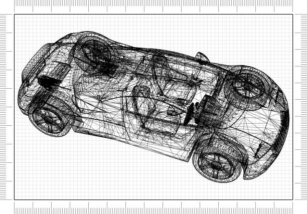 istock Sports Car 3D blueprint 1059520858