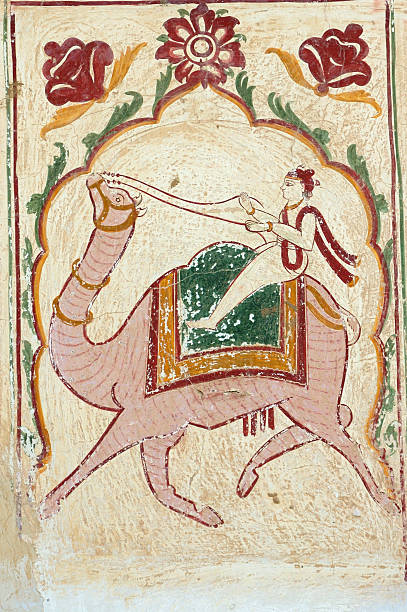 istock India - Mandawa  fresco on wall 105952408