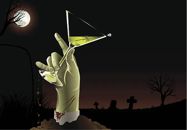 Vector illustration of Zombie Martini