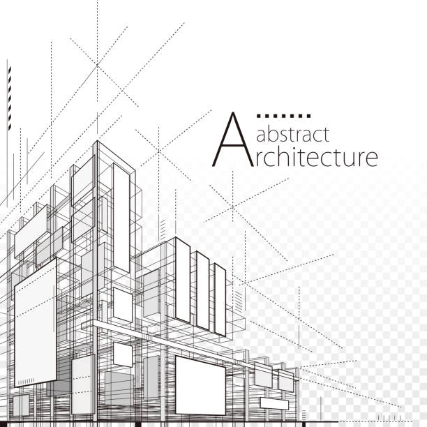 архитектурный абстрактный дизайн - архитектура иллюстрации stock illustrations