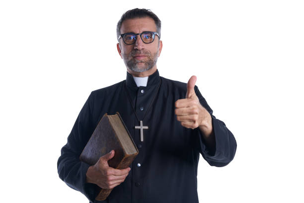 istock Priest finger thumb up with positive ok 1059529494
