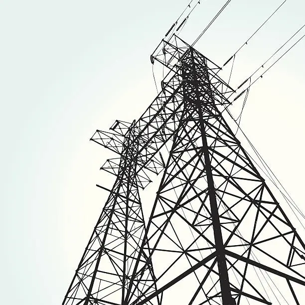 Vector illustration of transmission tower