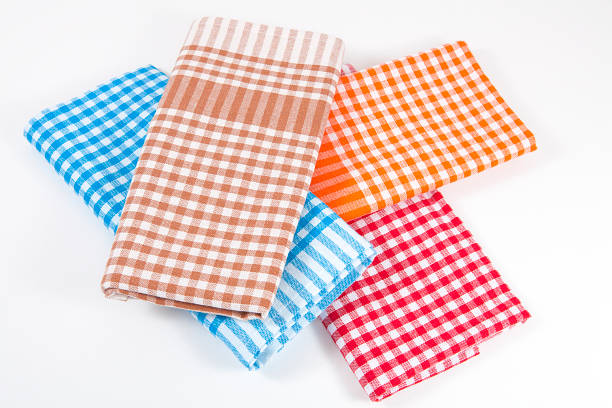 istock Top view of checkered colored napkin tablecloth. 1059538394