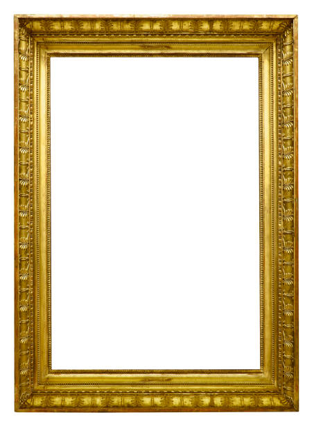 istock Golden vintage frame isolated on white background (All clipping paths included) 1059538520