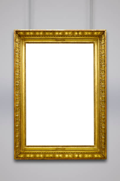 istock Golden vintage frame isolated on white background (All clipping paths included) 1059538612
