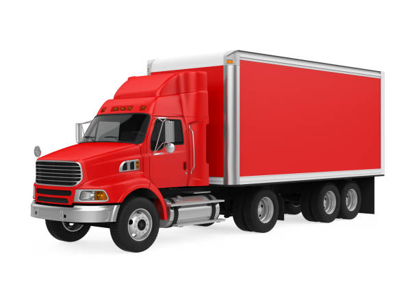 istock Red Truck Isolated 1059543454