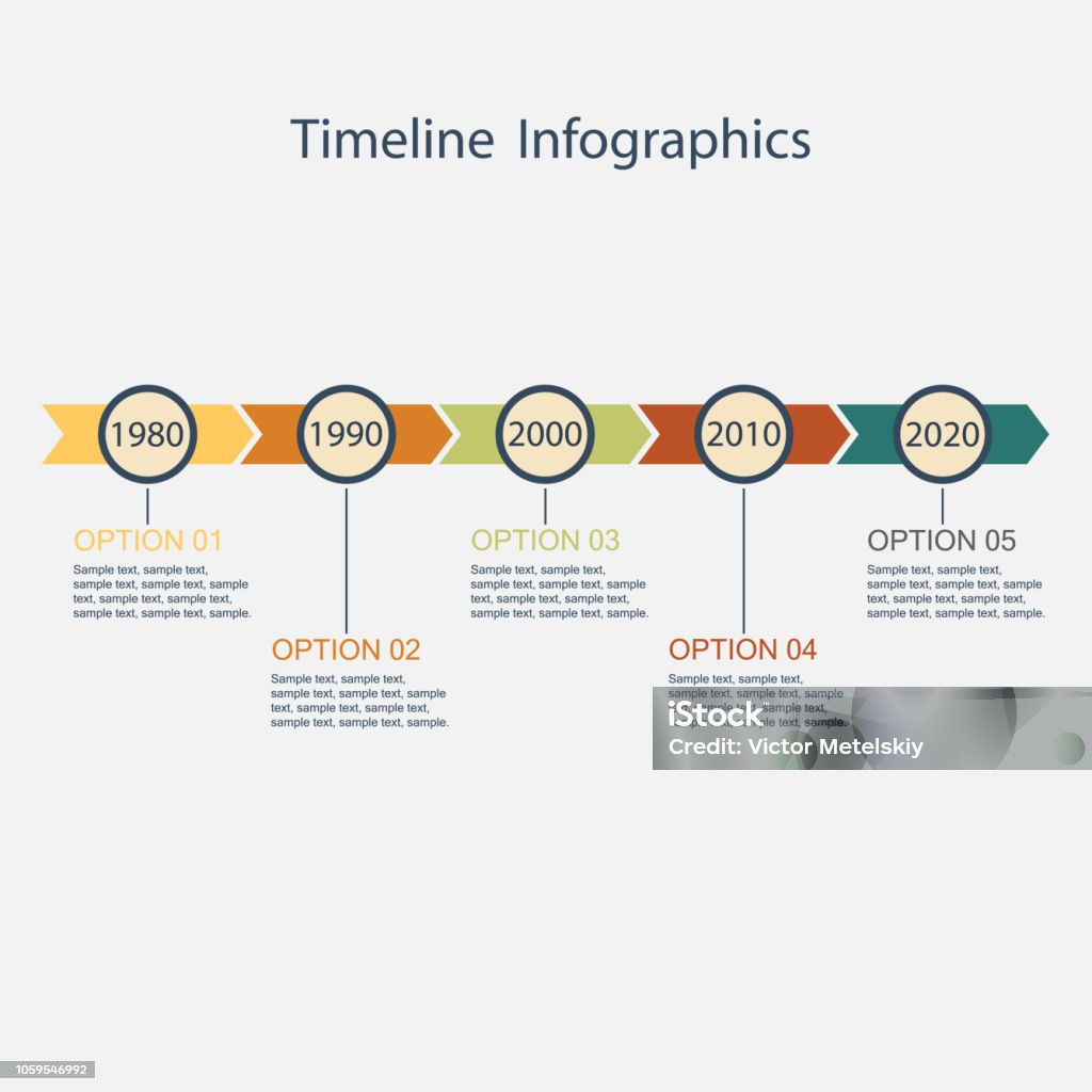 Time Line Con Texto Ilustración de Timeline Infographic La Plantilla Con El Texto ...