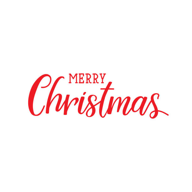 istock Merry Christmas. Red lettering. calligraphy vector illustration. winter holiday design 1059552278