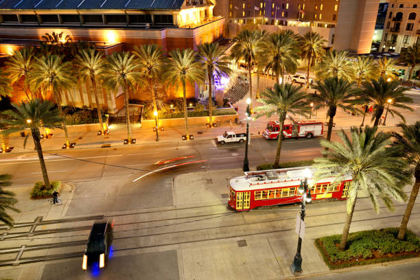istock Cable Car From Above, Downtown New Orleans, Louisiana. 1059559658