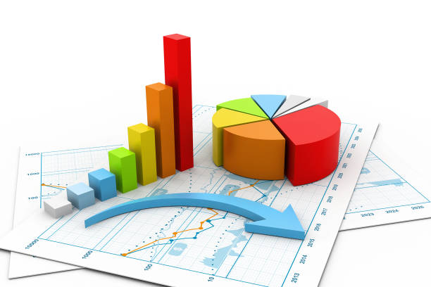 Economical chart and graph stock photo