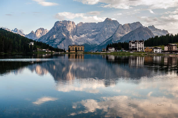 istock Reflections in Lake Misurina 1059572786