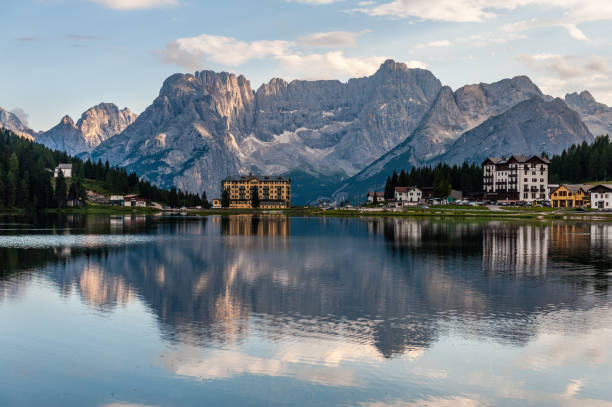 istock Reflections in Lake Misurina 1059572882