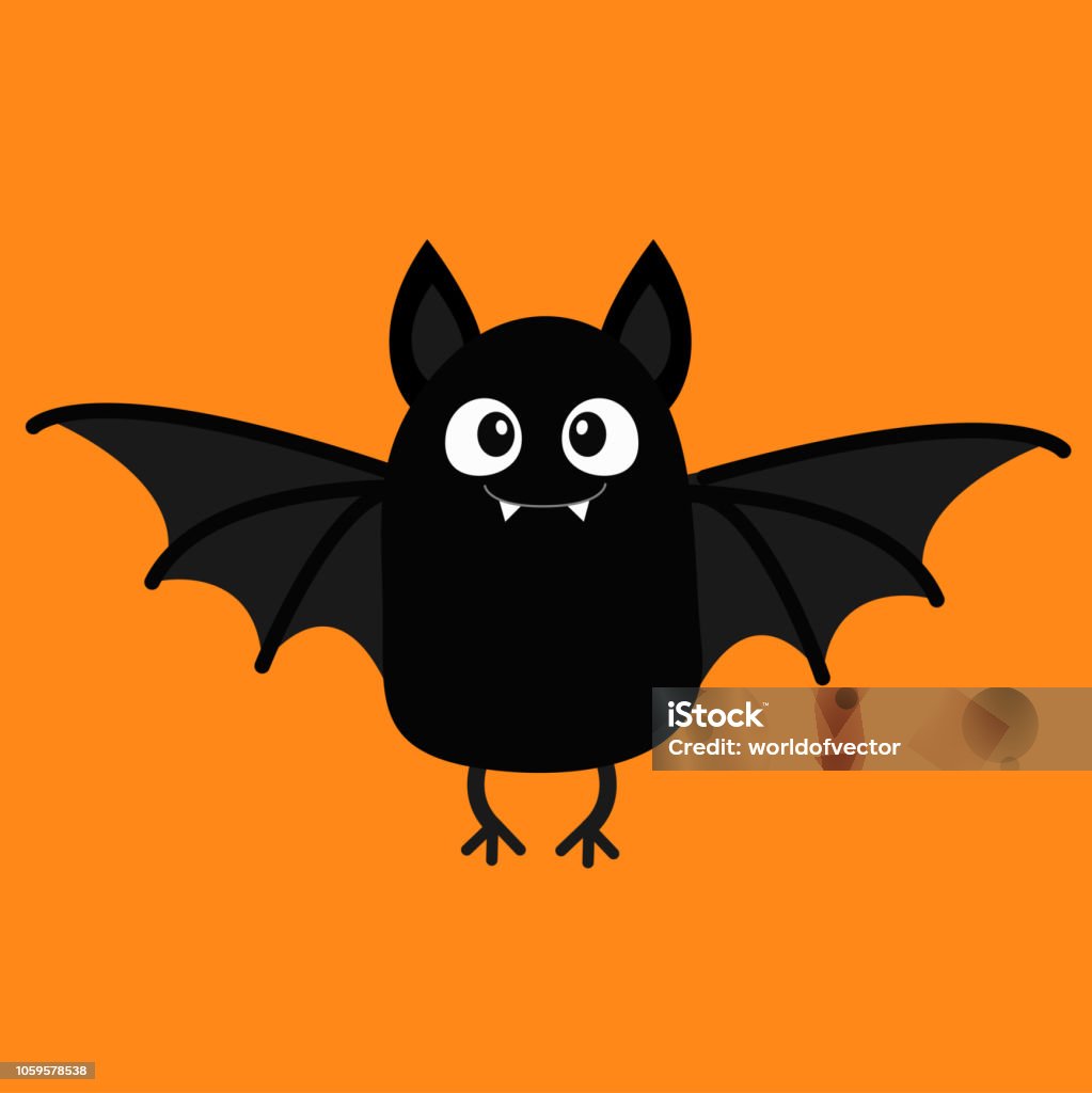 Ilustración de Murciélago Vampiro Feliz Halloween Personaje De Bebé De Dibujos Animados Lindo Con Grandes Alas Abiertas Orejas Piernas Silueta Negra Animal Del Bosque Diseño Plano Fondo Naranja Aislado Tarjeta De Felicitación Ilustración de Murciélago Vampiro Feliz Halloween Personaje De Bebé De Dibujos Animados Lindo Con Grandes Alas Abiertas Orejas Piernas Silueta Negra Animal Del Bosque Diseño Plano Fondo Naranja Aislado Tarjeta De Felicitación