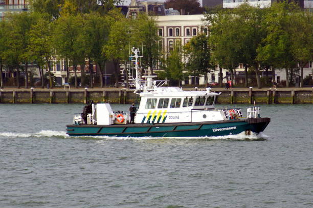Dutch customs patrol and service vessel 'Zilvermeeuw' stock photo