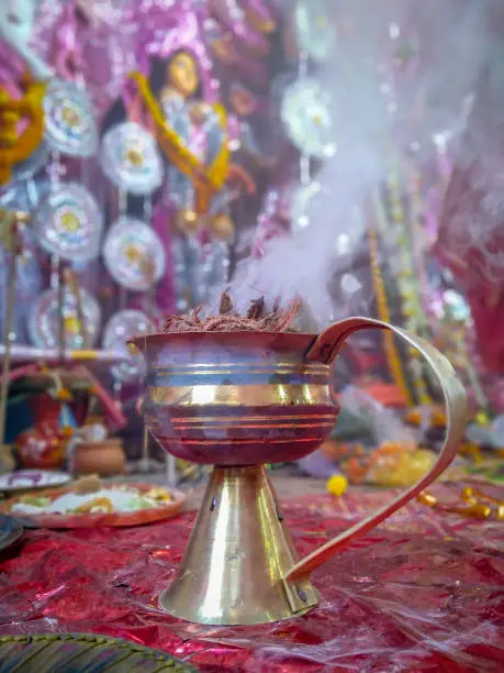 Dhunachi is an Indian incense burner commonly used in conjunction with Indian Frankincense or Dhuno