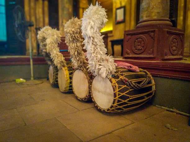 The dhak is a huge membranophone instrument from South Asia