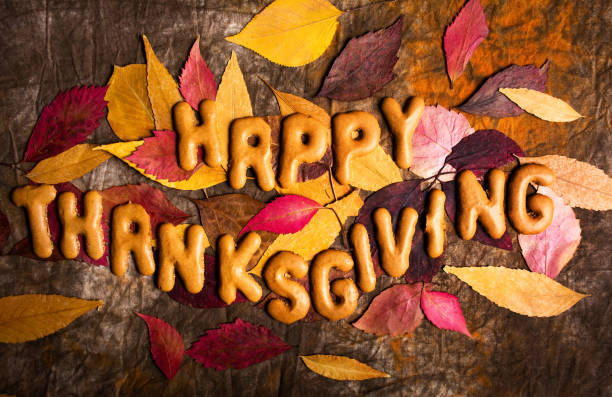 istock Thanksgiving day card with with seasonal decorations 1059598618
