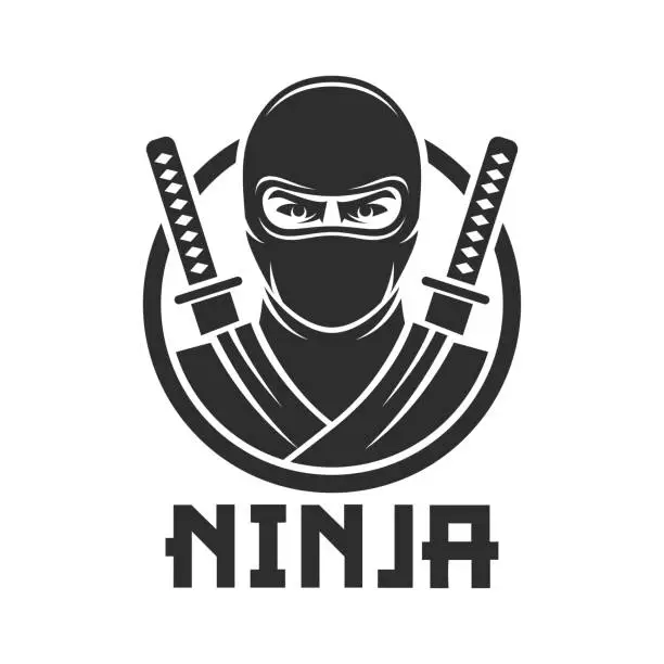 Vector illustration of Ninja warrior logo vector