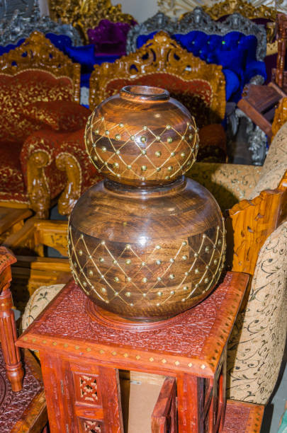 istock a wooden table round jug 1059605018