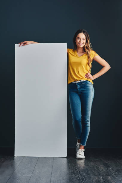 because sharing is caring! - placard women holding standing imagens e fotografias de stock