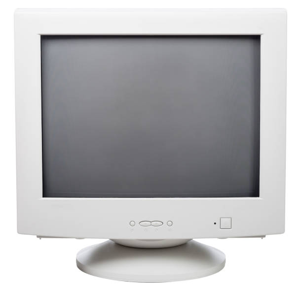istock Old CRT computer monitor isolated on white 1059617728