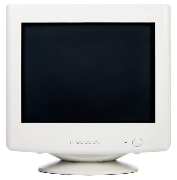 istock Old CRT computer monitor isolated on white 1059617732