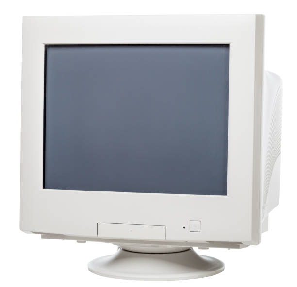 istock Old CRT computer monitor isolated on white 1059617734