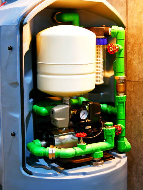 istock Water pump supply system in the housing estate that composed 1059625962