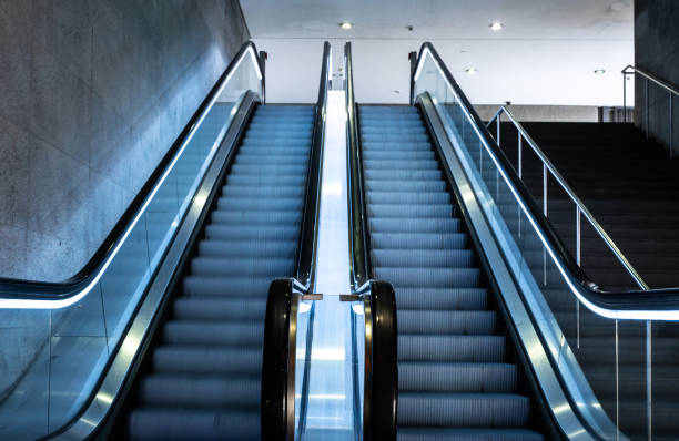 istock Low Angle View Of Escalators In Building 1059643890